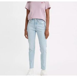 LEVIS 501 Skinny Jean Light Wash Distressed Sz 28‎